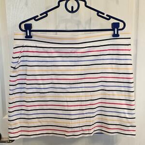 Croft & Barrow Women's Golf Skort XL Striped Pull-On Athletic Summer Wear